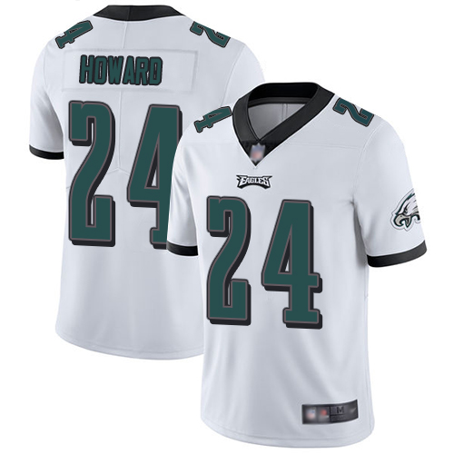 Men Philadelphia Eagles 24 Jordan Howard White Vapor Untouchable NFL Jersey Limited Player Football